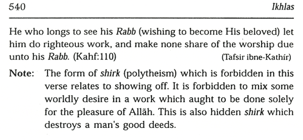 sincerity of intention